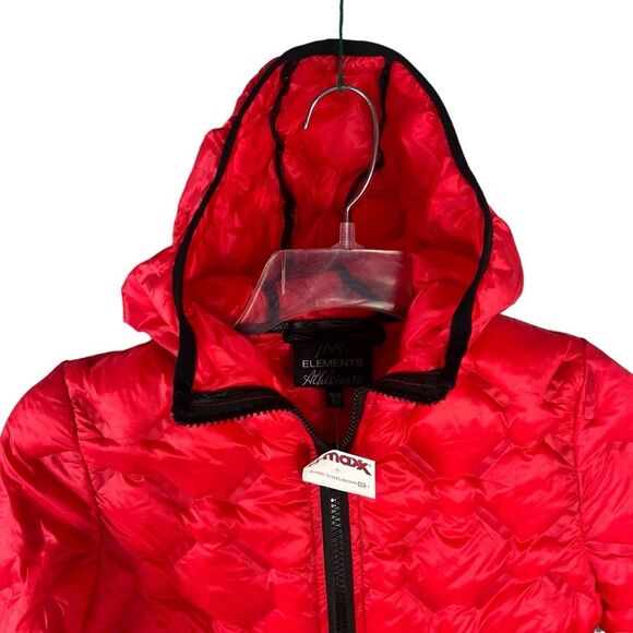 New Elements Athleisure Jacket Size 10-12 Hooded Zip Up Lightweight Quilted - Picture 5 of 11